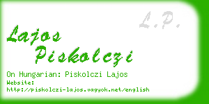 lajos piskolczi business card